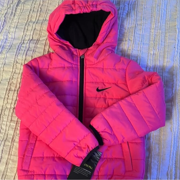 Nike Kids Pink Puffer Jacket - Picture 1 of 1